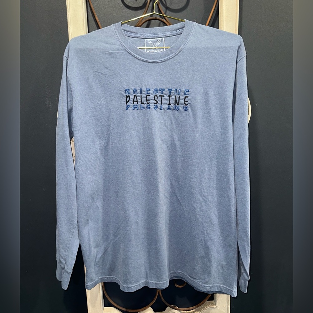 Palestine Long Sleeve Shirt in Blue